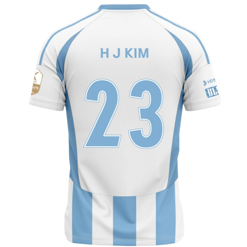 Danxen Mulher Camisola Ju-Hwan Kim #23 Branco Azul Celeste Alternativa 2025/26 Camisa Brasil