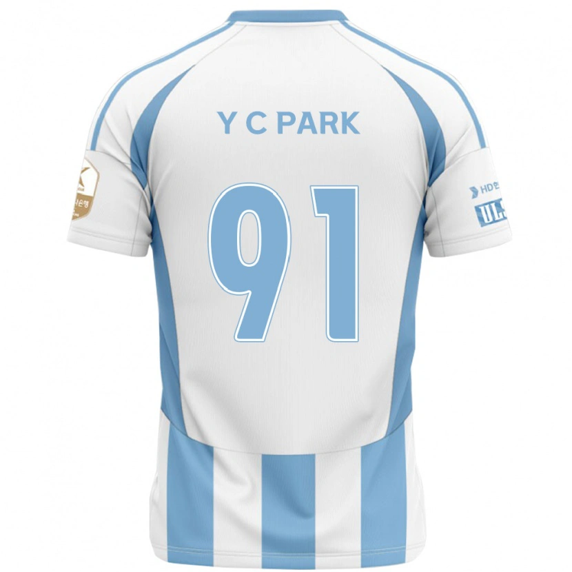 Danxen Mulher Camisola Chu-Young Park #91 Branco Azul Celeste Alternativa 2025/26 Camisa Brasil