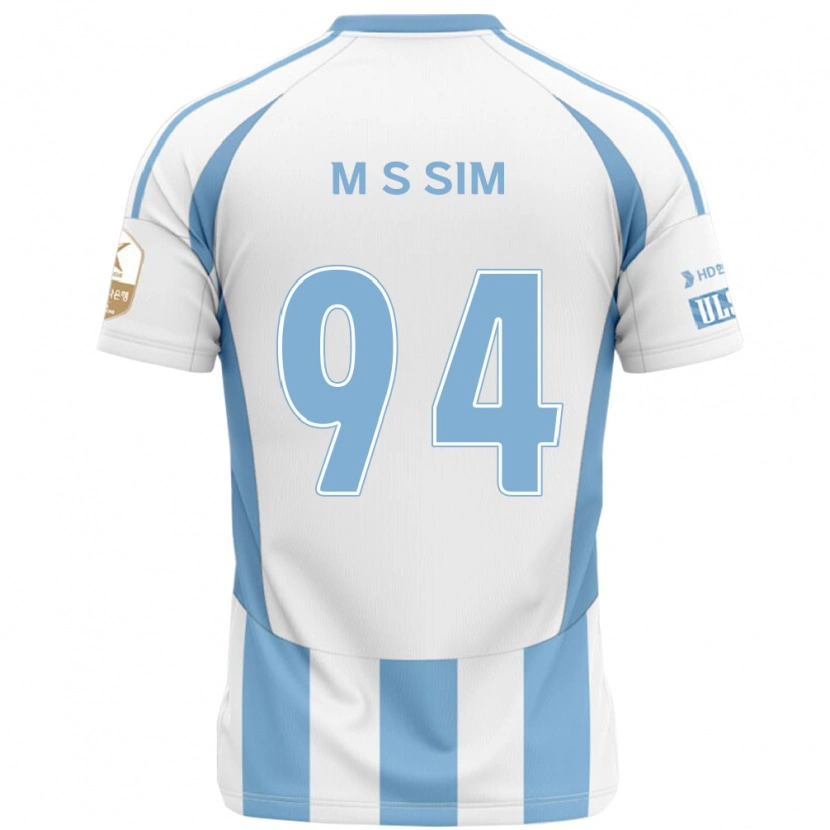 Danxen Mulher Camisola Sang-Min Sim #94 Branco Azul Celeste Alternativa 2025/26 Camisa Brasil