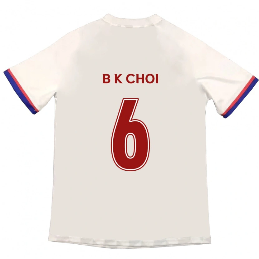 Danxen Mulher Camisola Kyu-Baek Choi #6 Branco Sujo Vermelho Alternativa 2025/26 Camisa Brasil
