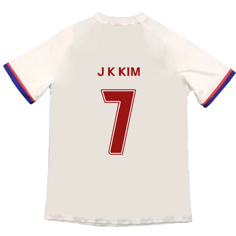 Danxen Mulher Camisola Ki-Jun Kim #7 Branco Sujo Vermelho Alternativa 2025/26 Camisa Brasil