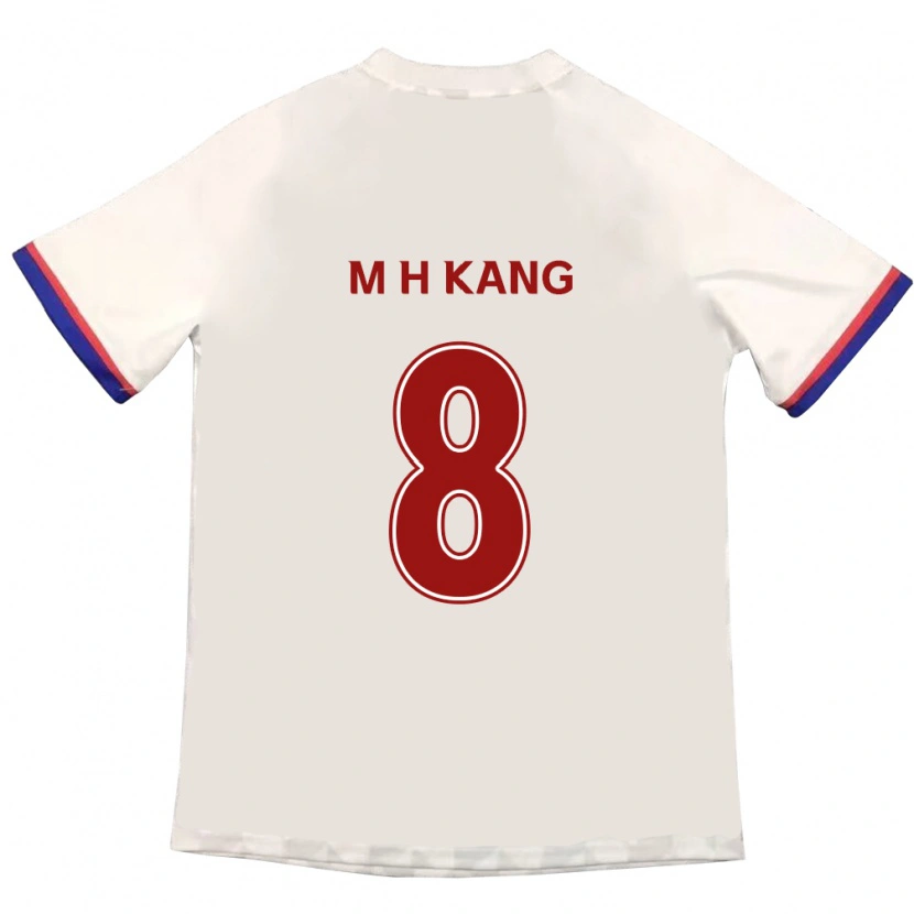 Danxen Mulher Camisola Ho-Min Kang #8 Branco Sujo Vermelho Alternativa 2025/26 Camisa Brasil