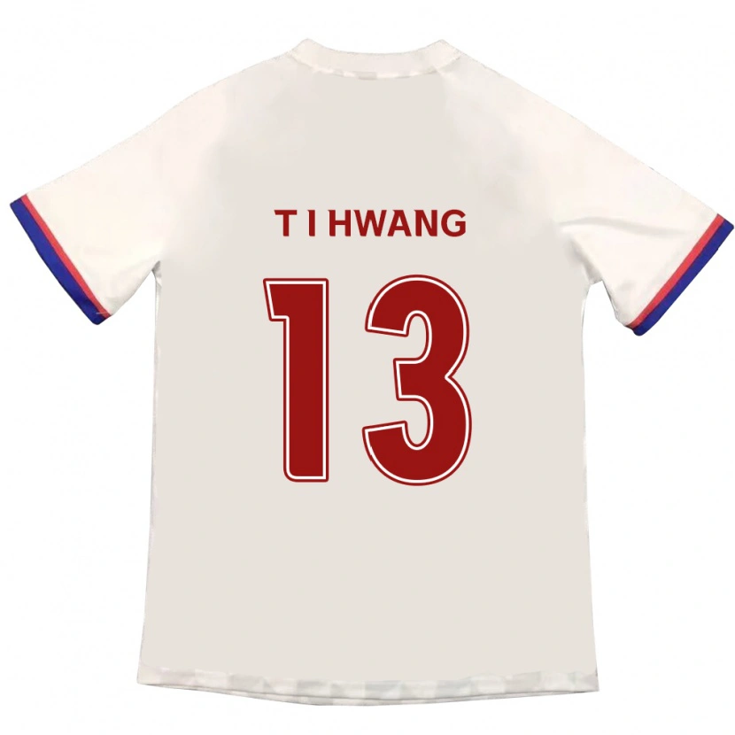 Danxen Mulher Camisola In-Taek Hwang #13 Branco Sujo Vermelho Alternativa 2025/26 Camisa Brasil