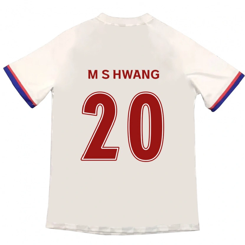 Danxen Mulher Camisola Soon-Min Hwang #20 Branco Sujo Vermelho Alternativa 2025/26 Camisa Brasil