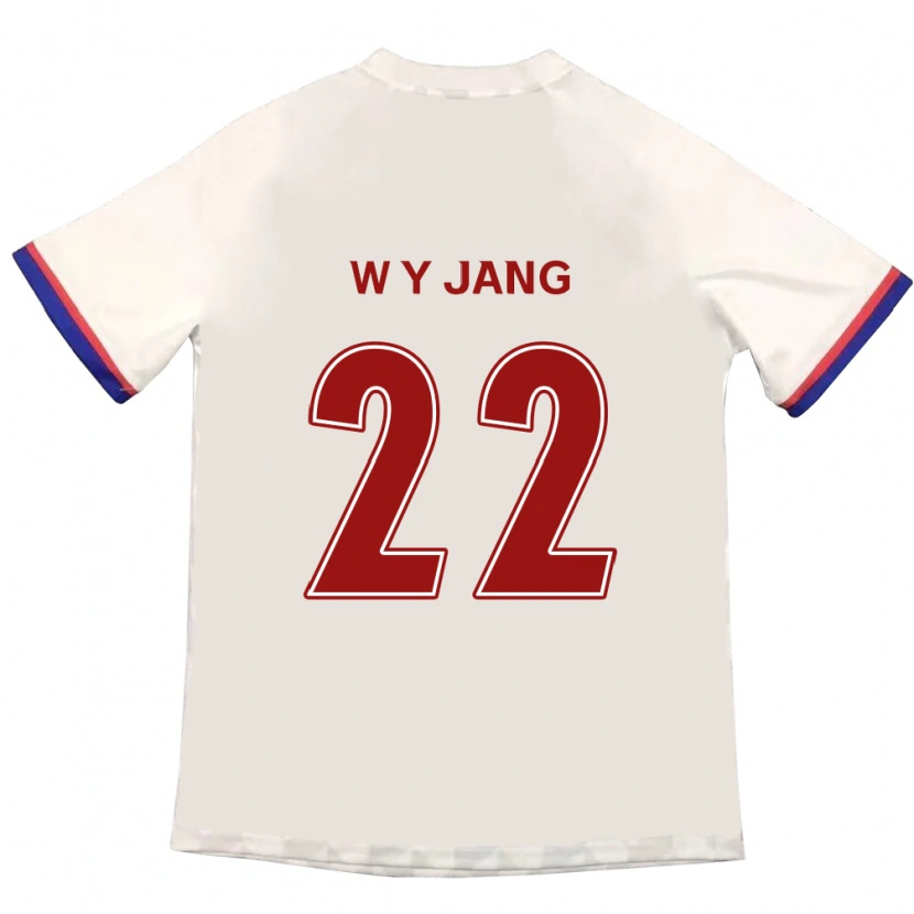 Danxen Mulher Camisola Young-Woo Jang #22 Branco Sujo Vermelho Alternativa 2025/26 Camisa Brasil