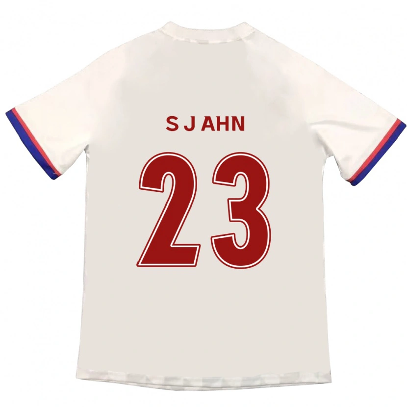 Danxen Mulher Camisola Jun-Su Ahn #23 Branco Sujo Vermelho Alternativa 2025/26 Camisa Brasil