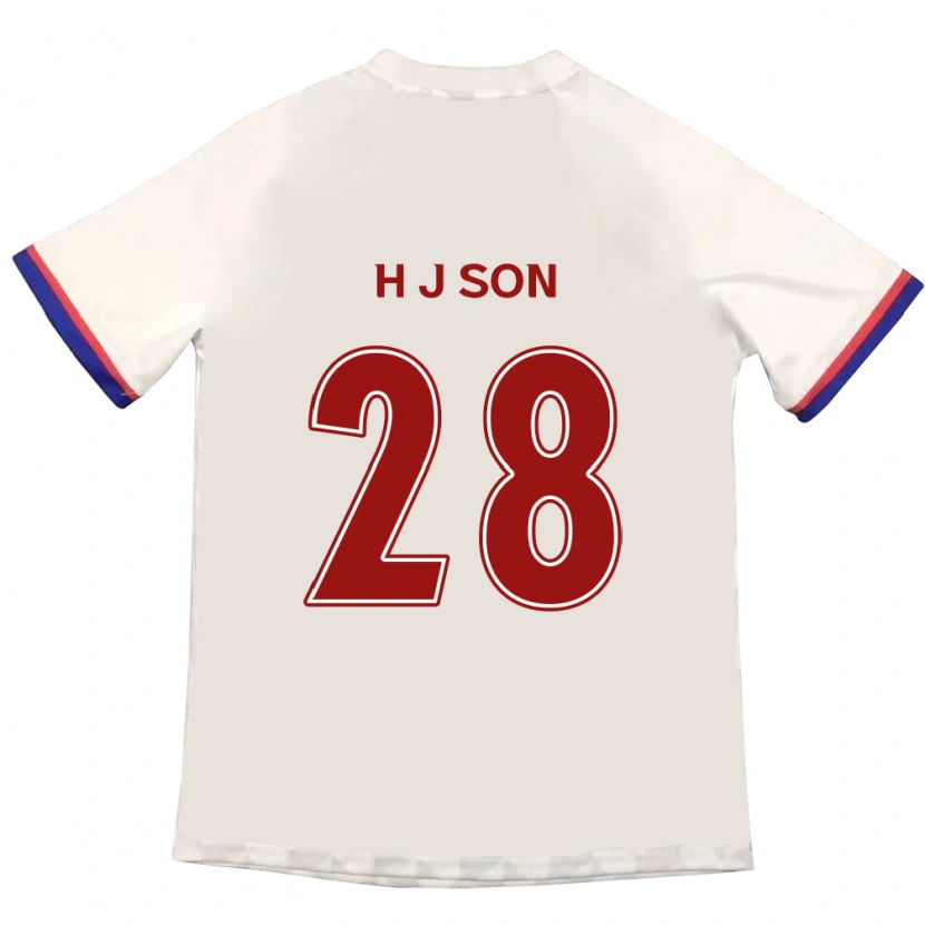 Danxen Mulher Camisola Jun-Ho Son #28 Branco Sujo Vermelho Alternativa 2025/26 Camisa Brasil