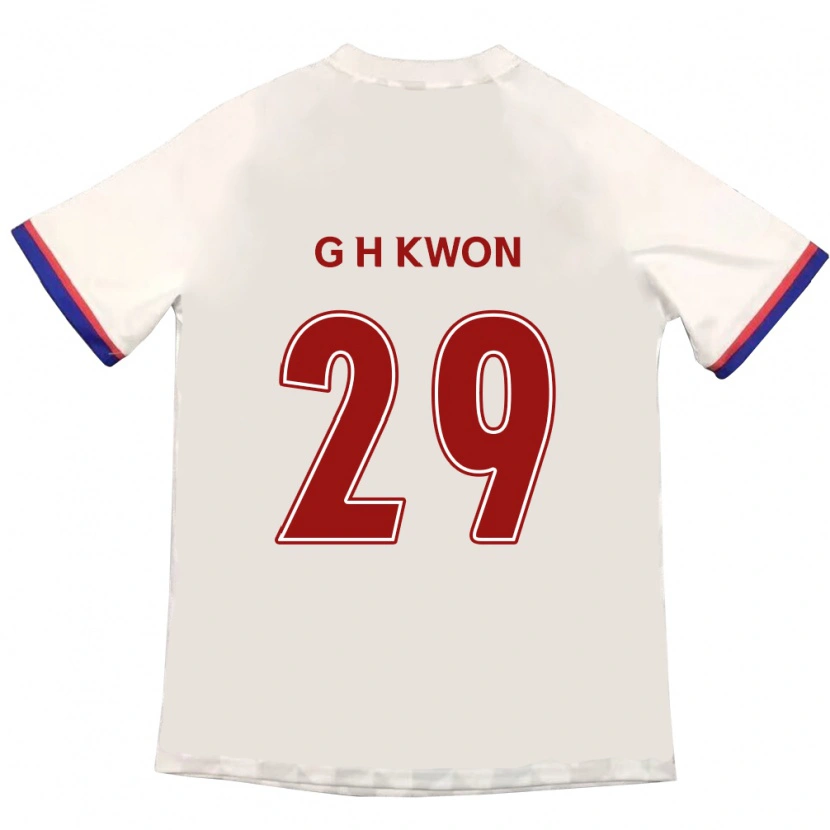 Danxen Mulher Camisola Gi-Hyun Kwon #29 Branco Sujo Vermelho Alternativa 2025/26 Camisa Brasil
