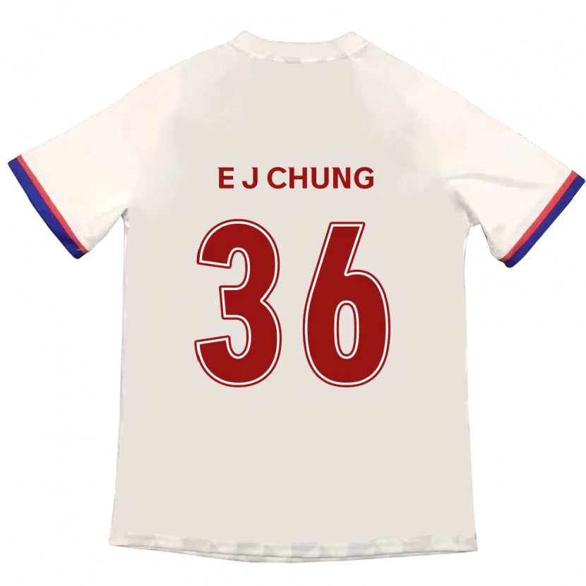Danxen Mulher Camisola Joshua Eui-Jin Chung #36 Branco Sujo Vermelho Alternativa 2025/26 Camisa Brasil