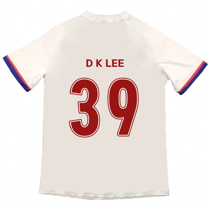 Danxen Mulher Camisola Dae-Kwang Lee #39 Branco Sujo Vermelho Alternativa 2025/26 Camisa Brasil