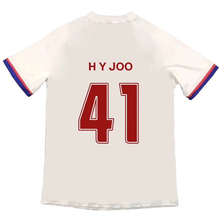 Danxen Mulher Camisola Ho-Yeon Joo #41 Branco Sujo Vermelho Alternativa 2025/26 Camisa Brasil