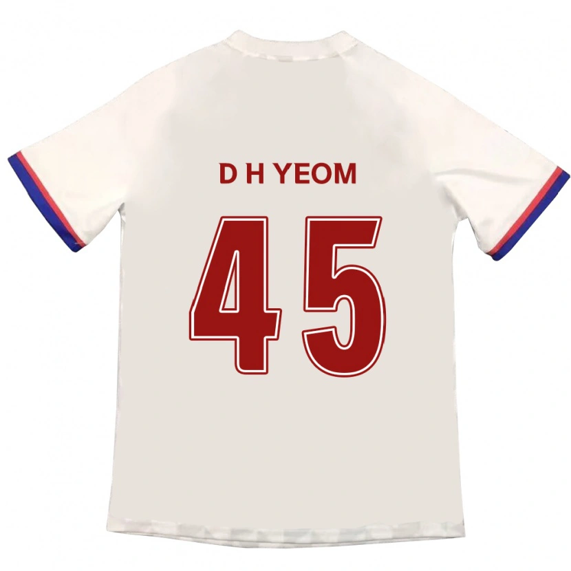 Danxen Mulher Camisola Do-Hyeon Yeom #45 Branco Sujo Vermelho Alternativa 2025/26 Camisa Brasil