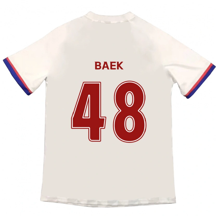 Danxen Mulher Camisola Kyeong Baek #48 Branco Sujo Vermelho Alternativa 2025/26 Camisa Brasil