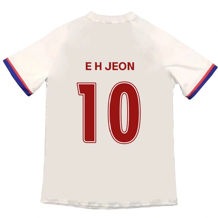 Danxen Mulher Camisola Jeon Eun-Ha #10 Branco Sujo Vermelho Alternativa 2025/26 Camisa Brasil