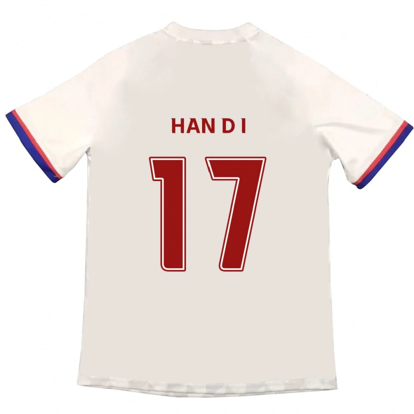 Danxen Mulher Camisola Han Da-In #17 Branco Sujo Vermelho Alternativa 2025/26 Camisa Brasil