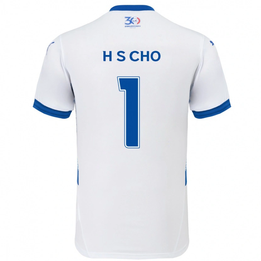 Danxen Mulher Camisola Sung-Hoon Cho #1 Branco Azul Royal Alternativa 2025/26 Camisa Brasil