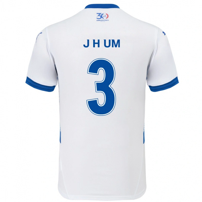 Danxen Mulher Camisola Jung-Hyun Um #3 Branco Azul Royal Alternativa 2025/26 Camisa Brasil