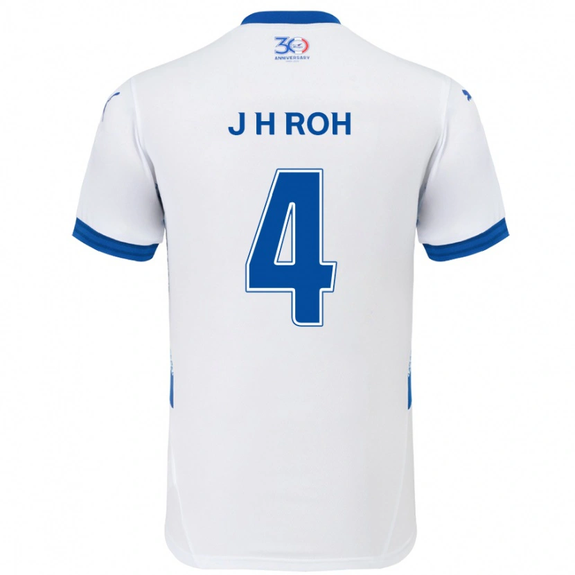Danxen Mulher Camisola Hyun-Jun Roh #4 Branco Azul Royal Alternativa 2025/26 Camisa Brasil