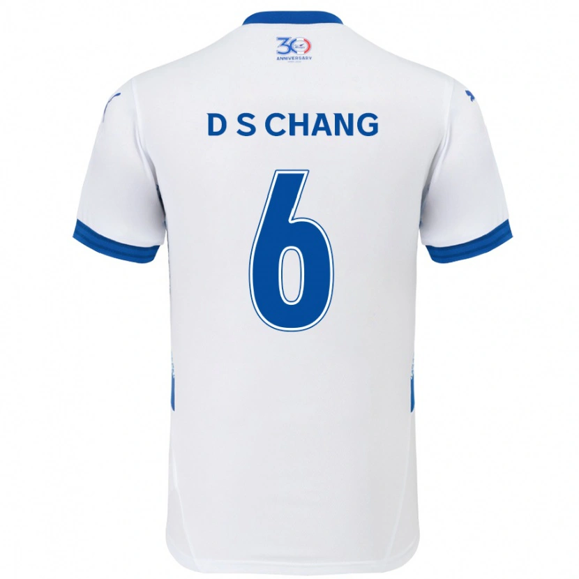 Danxen Mulher Camisola Se-Dong Chang #6 Branco Azul Royal Alternativa 2025/26 Camisa Brasil