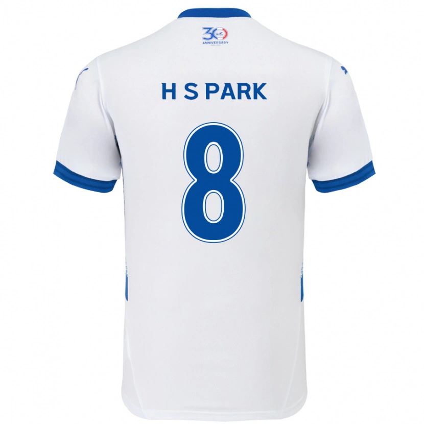 Danxen Mulher Camisola Sang-Hyeok Park #8 Branco Azul Royal Alternativa 2025/26 Camisa Brasil