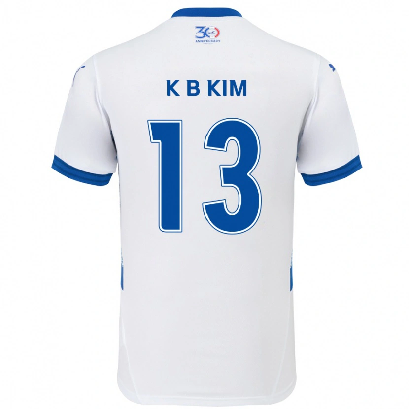 Danxen Mulher Camisola Bo-Kyung Kim #13 Branco Azul Royal Alternativa 2025/26 Camisa Brasil