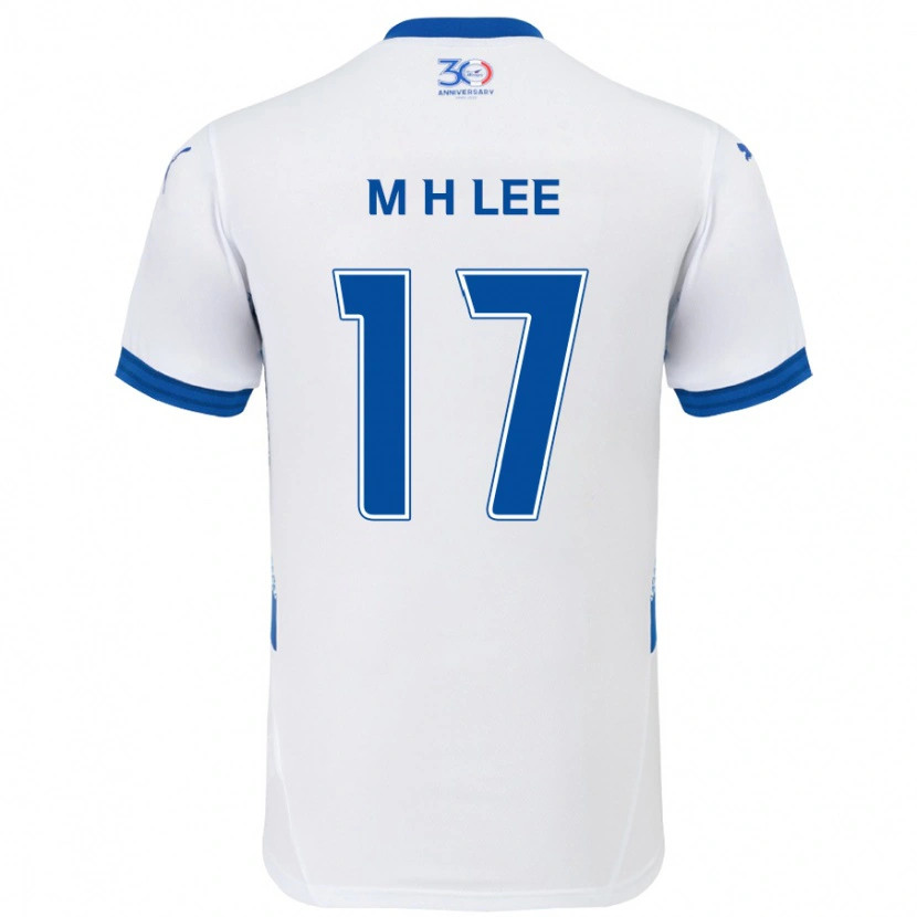 Danxen Mulher Camisola Min-Hyuk Lee #17 Branco Azul Royal Alternativa 2025/26 Camisa Brasil