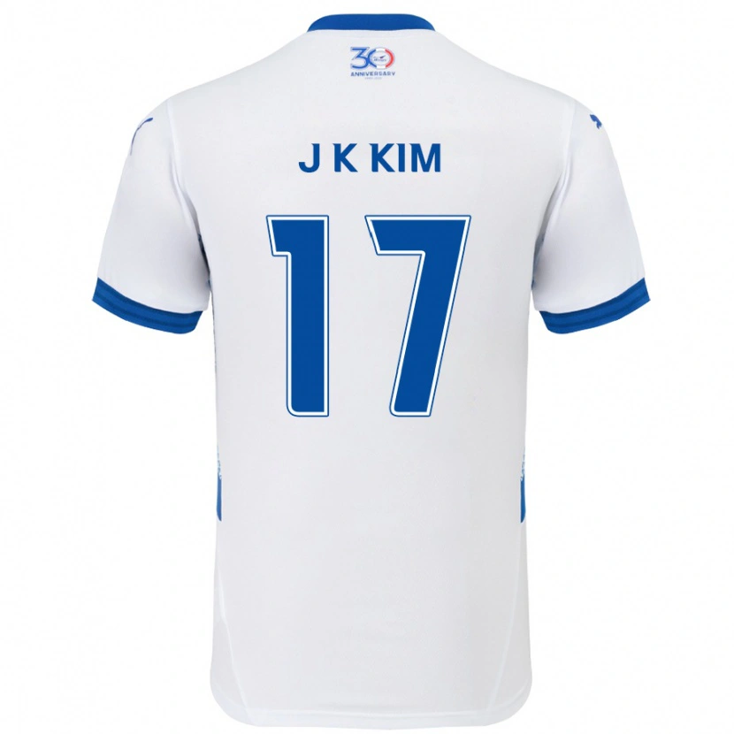 Danxen Mulher Camisola Kyeong-Jung Kim #17 Branco Azul Royal Alternativa 2025/26 Camisa Brasil