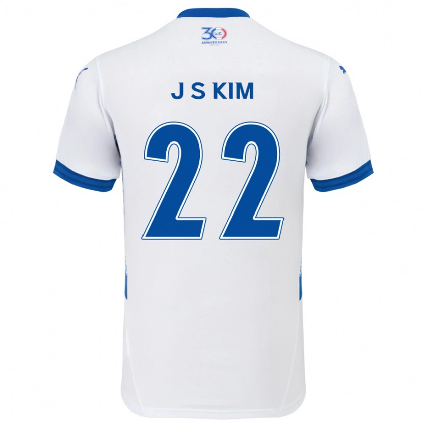 Danxen Mulher Camisola Sang-Jun Kim #22 Branco Azul Royal Alternativa 2025/26 Camisa Brasil