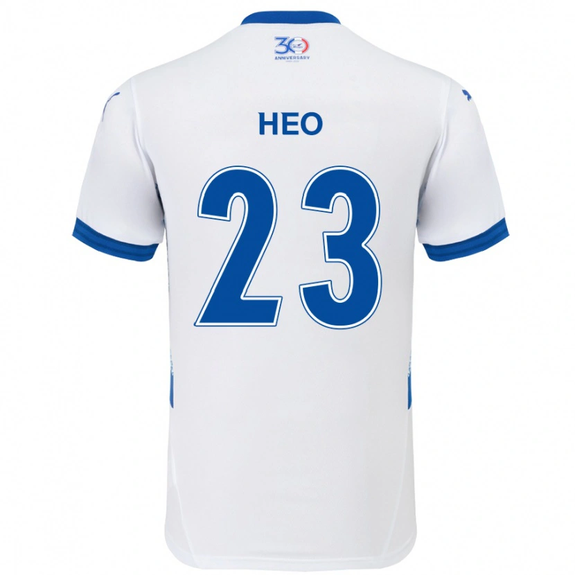 Danxen Mulher Camisola Hwan Heo #23 Branco Azul Royal Alternativa 2025/26 Camisa Brasil