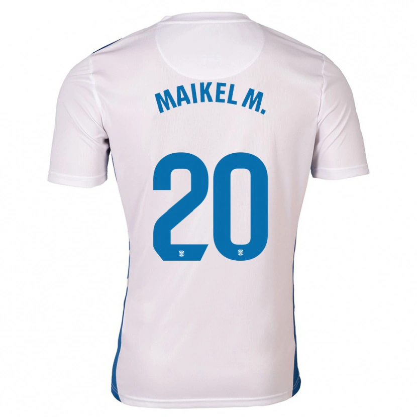 Danxen Mulher Camisola Maikel Mesa #20 Branco Azul Principal 2025/26 Camisa Brasil