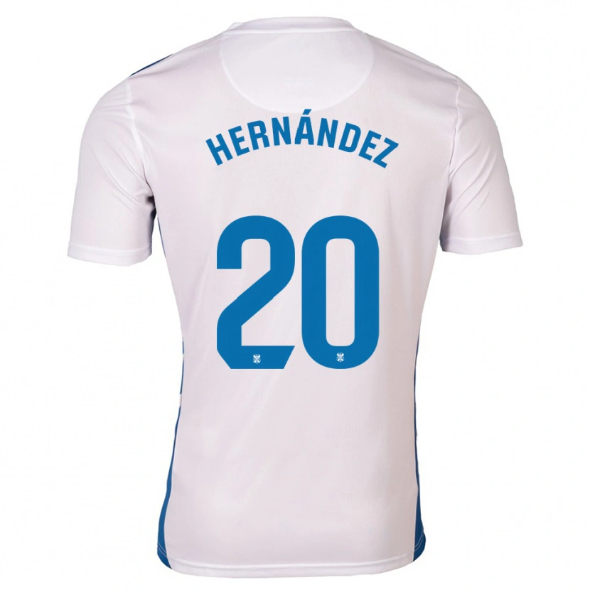 Danxen Mulher Camisola Jesús Hernández #20 Branco Azul Principal 2025/26 Camisa Brasil