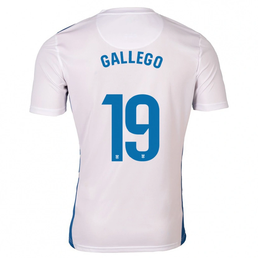 Danxen Mulher Camisola Enric Gallego #19 Branco Azul Principal 2025/26 Camisa Brasil