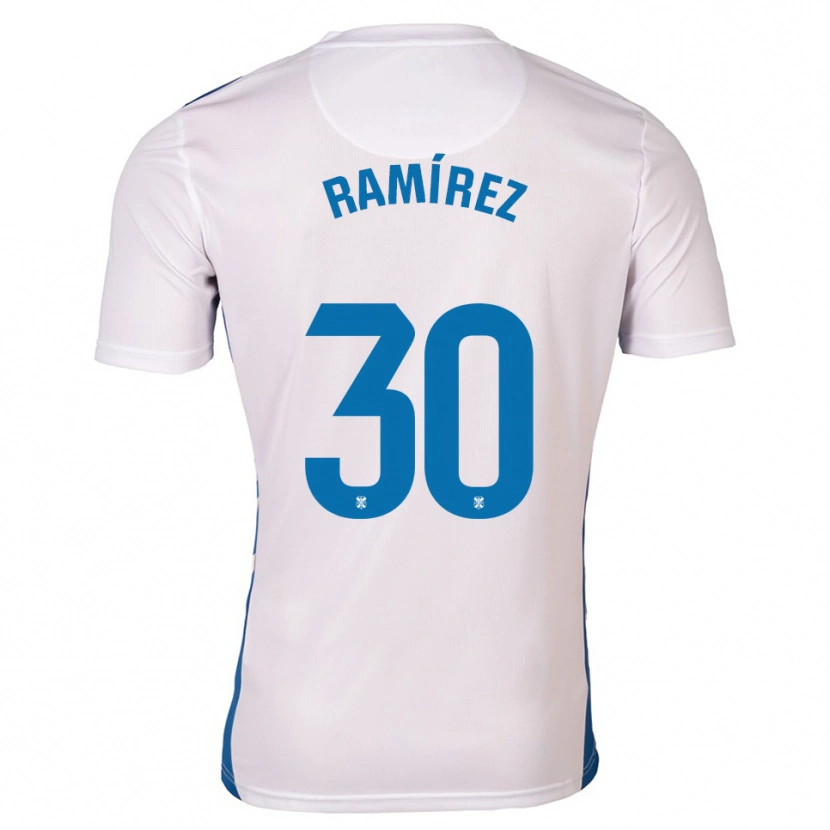 Danxen Mulher Camisola Álex Ramírez #30 Branco Azul Principal 2025/26 Camisa Brasil