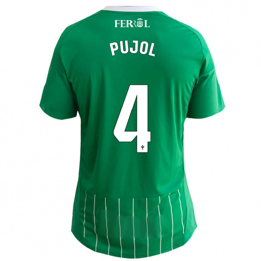 Danxen Mulher Camisola Edgar Pujol #4 Verde Branco Principal 2025/26 Camisa Brasil