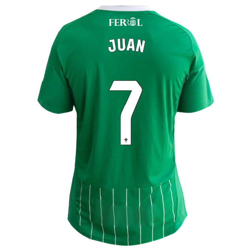 Danxen Mulher Camisola Álvaro Juan #7 Verde Branco Principal 2025/26 Camisa Brasil