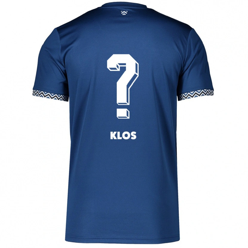 Danxen Mulher Camisola Aaron Klos #0 Azul Marinho Branco Principal 2025/26 Camisa Brasil