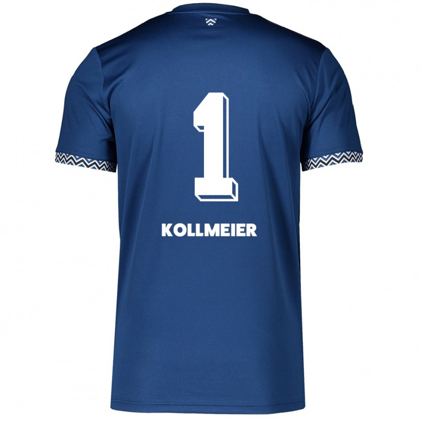Danxen Mulher Camisola Anton Kollmeier #1 Azul Marinho Branco Principal 2025/26 Camisa Brasil