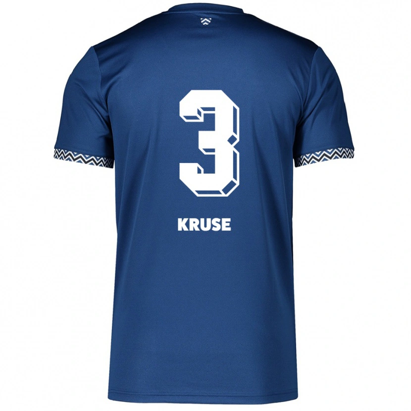 Danxen Mulher Camisola Konrad Kruse #3 Azul Marinho Branco Principal 2025/26 Camisa Brasil
