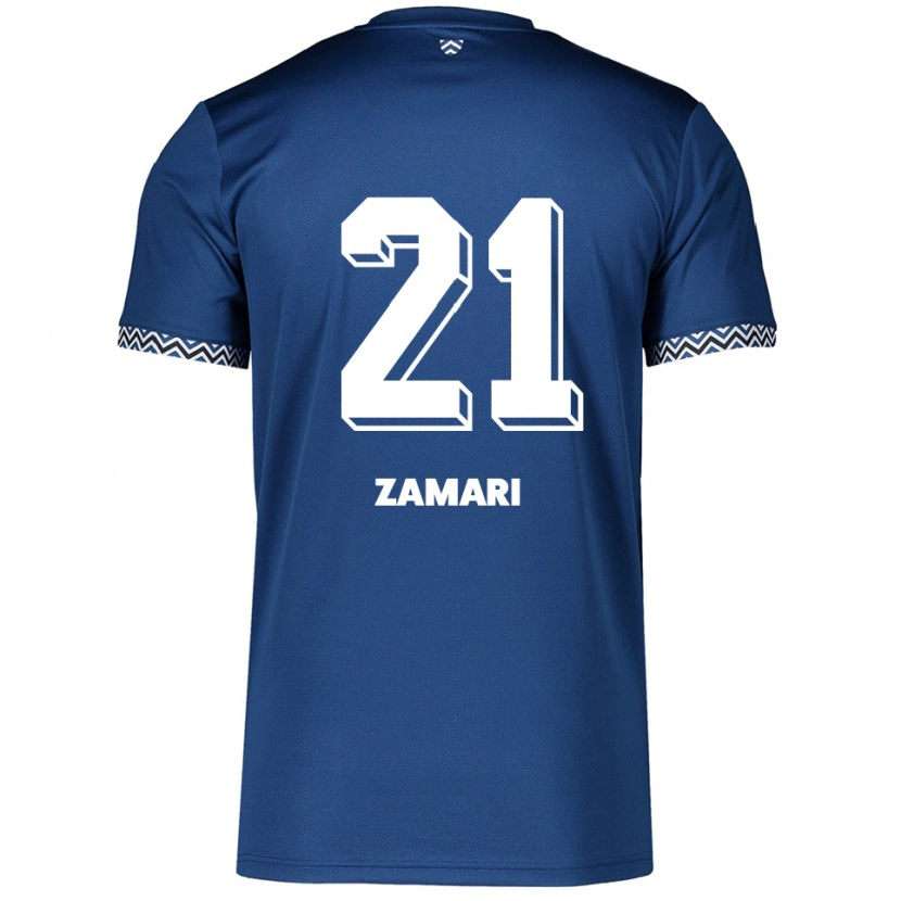 Danxen Mulher Camisola Fadil Zamari #21 Azul Marinho Branco Principal 2025/26 Camisa Brasil