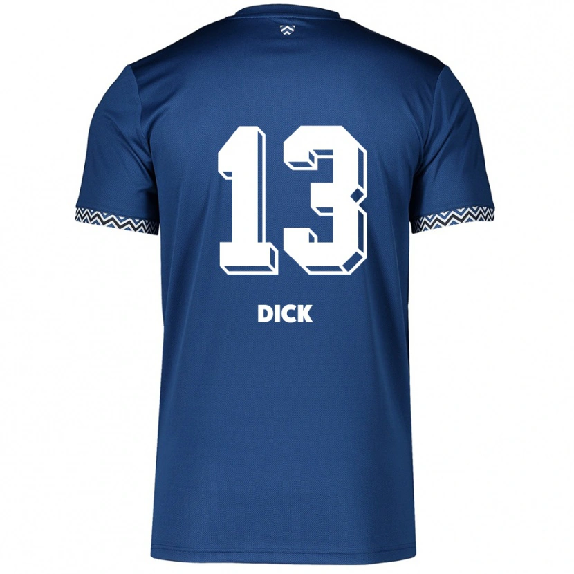 Danxen Mulher Camisola Lukas Dick #13 Azul Marinho Branco Principal 2025/26 Camisa Brasil