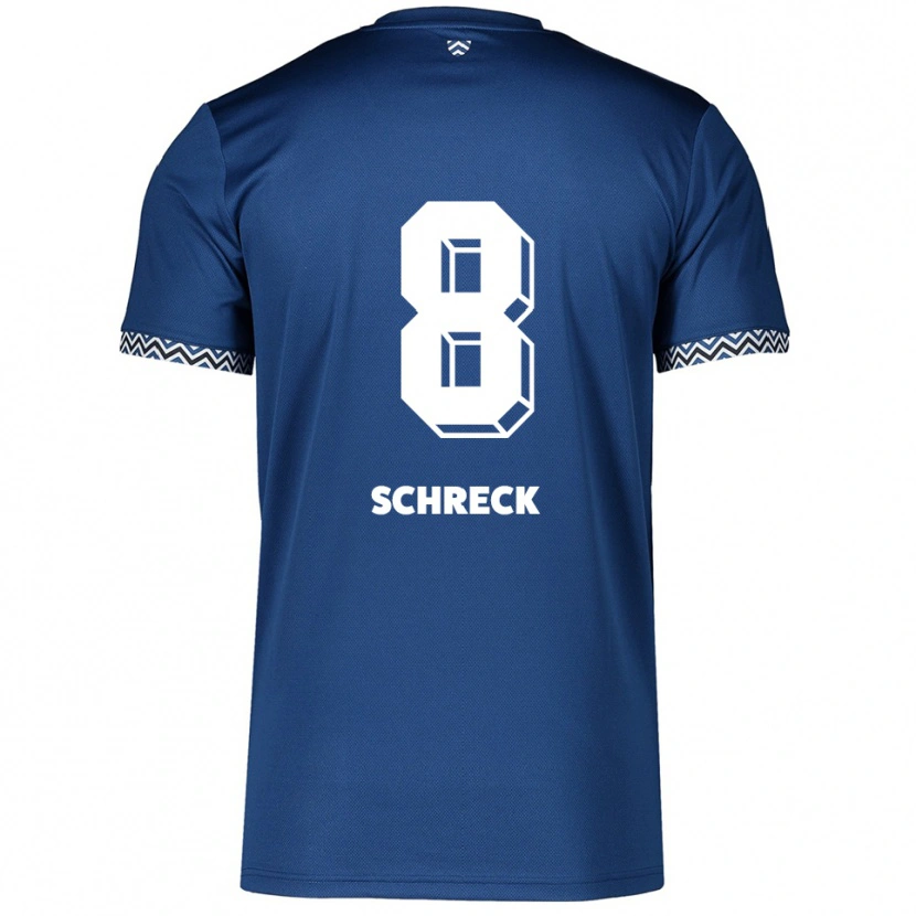 Danxen Mulher Camisola Sam Schreck #8 Azul Marinho Branco Principal 2025/26 Camisa Brasil