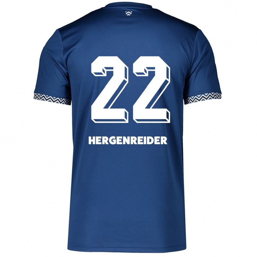 Danxen Mulher Camisola Lennart Hergenreider #22 Azul Marinho Branco Principal 2025/26 Camisa Brasil