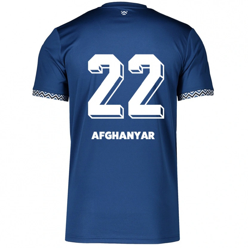 Danxen Mulher Camisola Bellal Afghanyar #22 Azul Marinho Branco Principal 2025/26 Camisa Brasil