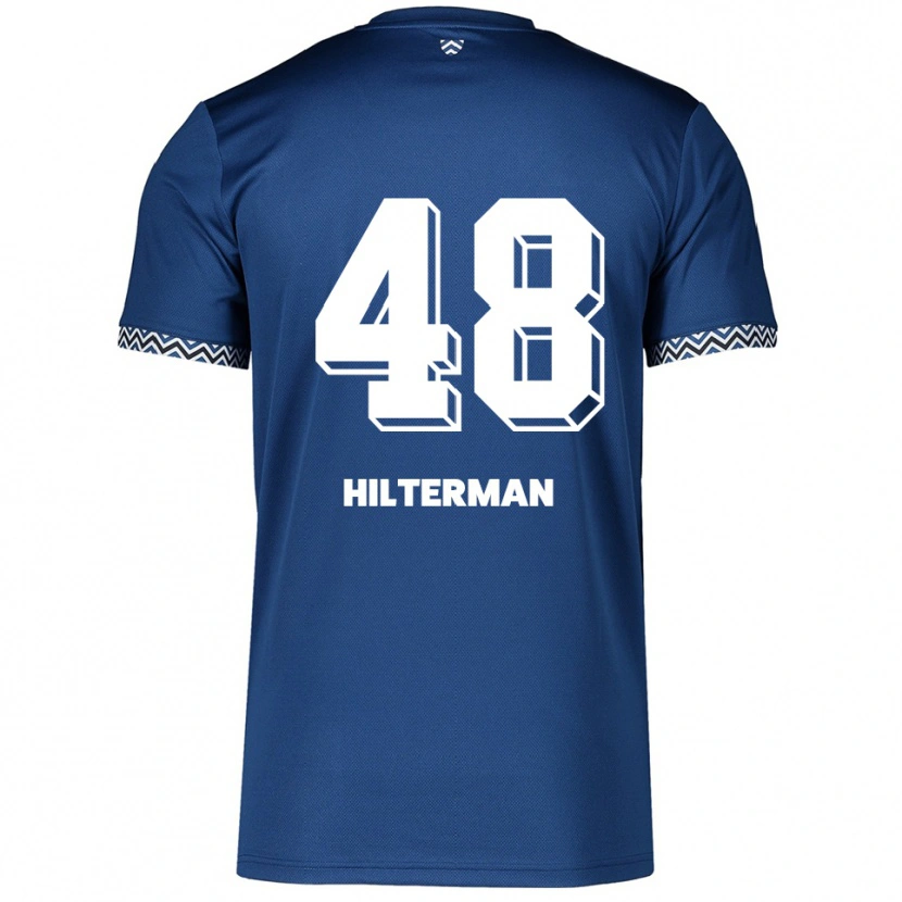 Danxen Mulher Camisola Jeredy Hilterman #48 Azul Marinho Branco Principal 2025/26 Camisa Brasil