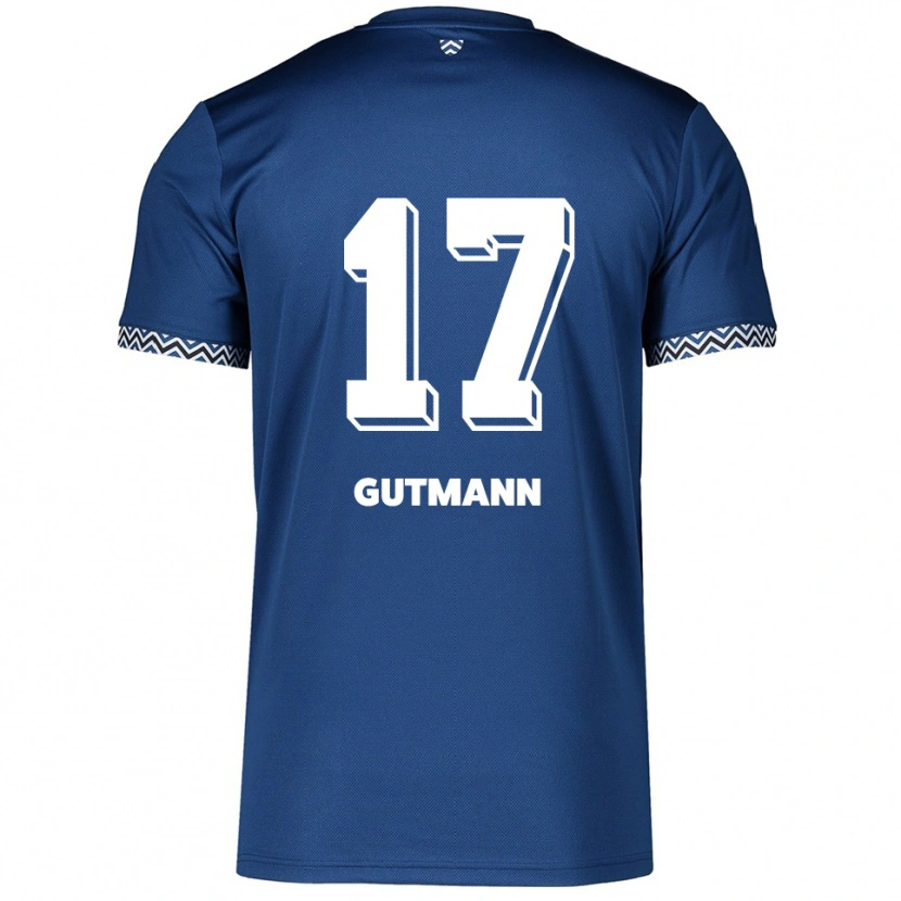 Danxen Mulher Camisola Glenn Gutmann #17 Azul Marinho Branco Principal 2025/26 Camisa Brasil