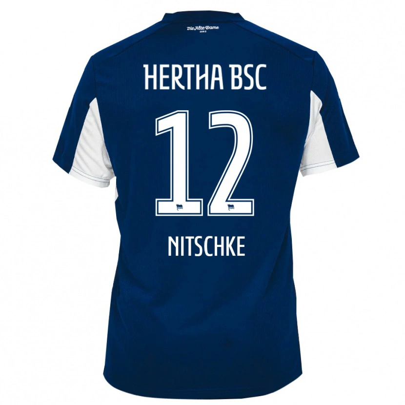 Danxen Mulher Camisola Til Nitschke #12 Branco Azul Principal 2025/26 Camisa Brasil