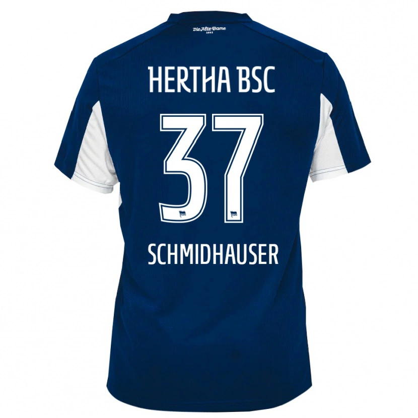 Danxen Mulher Camisola Oliver Schmidhauser #37 Branco Azul Principal 2025/26 Camisa Brasil