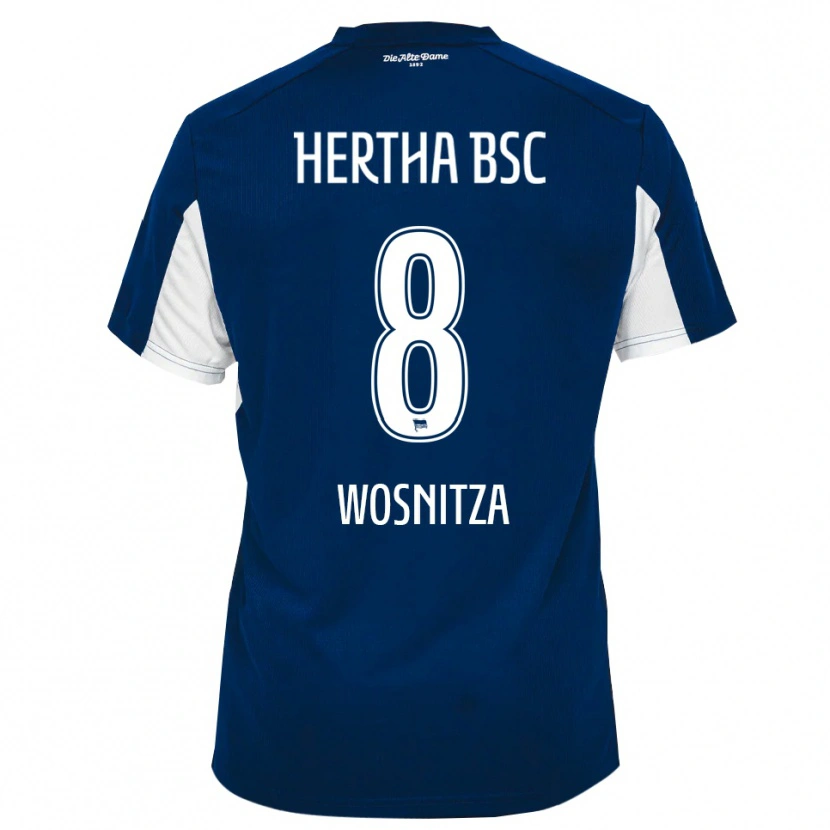 Danxen Mulher Camisola Noah Wosnitza #8 Branco Azul Principal 2025/26 Camisa Brasil