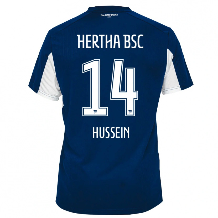 Danxen Mulher Camisola Bilal Hussein #14 Branco Azul Principal 2025/26 Camisa Brasil