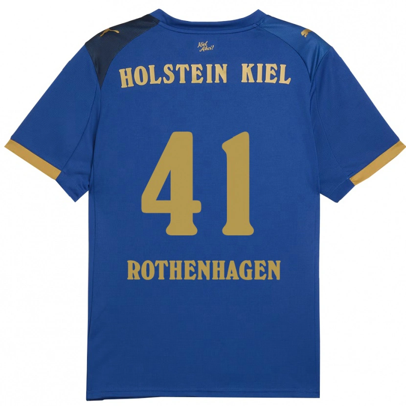 Danxen Mulher Camisola Lio Rothenhagen #41 Azul Dourado Principal 2025/26 Camisa Brasil